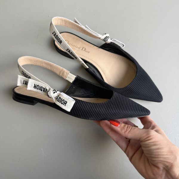 J’Adior Slingback Ballerina Black